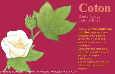 Huile vierge de coton